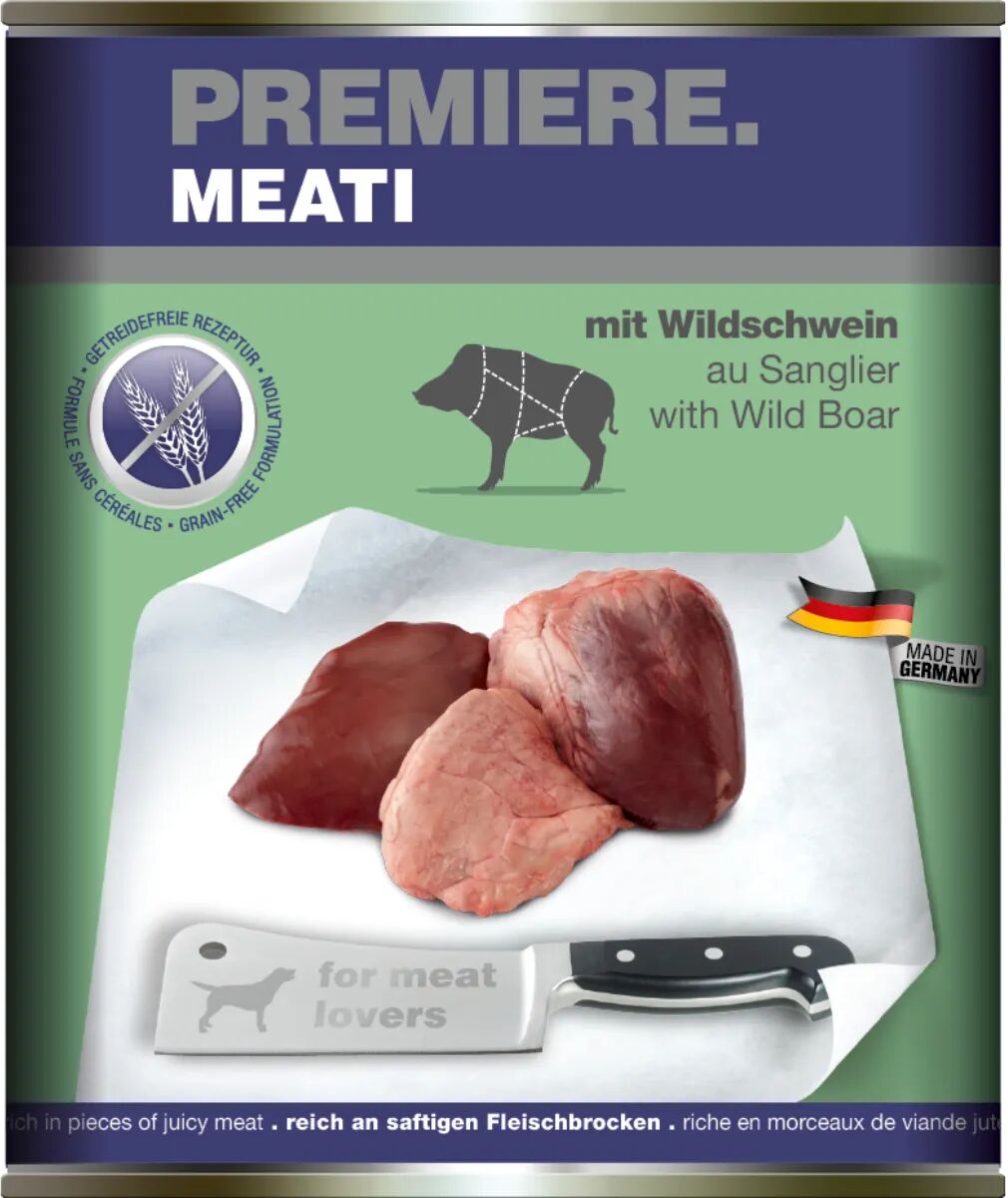 PREMIERE Meati Dog Lattina 800G CINGHIALE