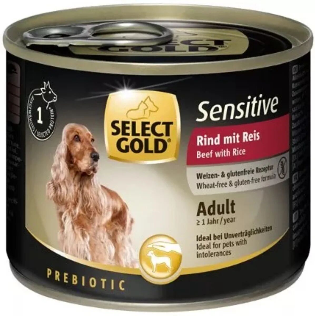 SELECT GOLD Sensitive Dog Lattina Multipack 6x200G MANZO CON RISO