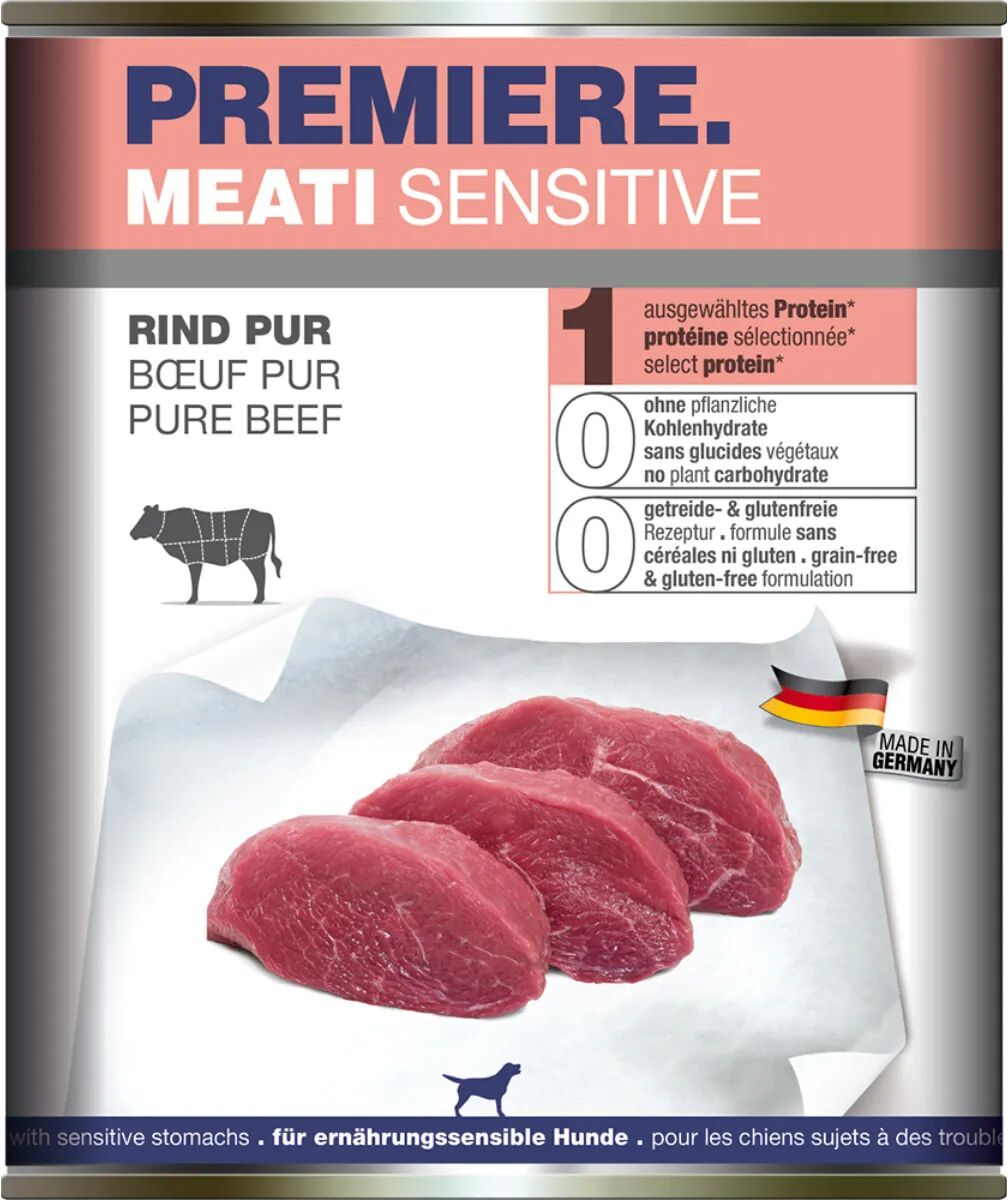 PREMIERE Meati Sensitive Dog Lattina 800G MANZO PURO