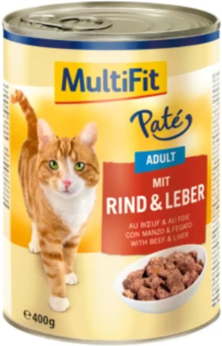 MULTIFIT Patè Cat Lattina 400G MANZO E FEGATO