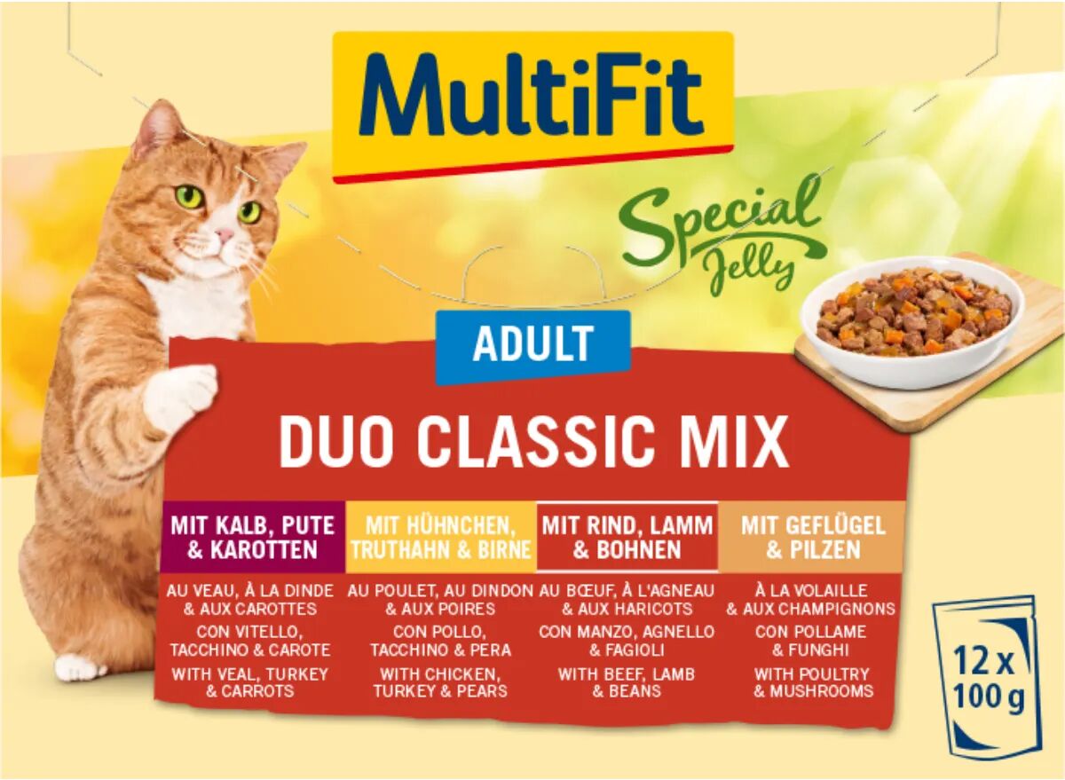 MULTIFIT Special Jelly Cat Busta Multipack 12x100G MIX CARNE VERDURA E FRUTTA