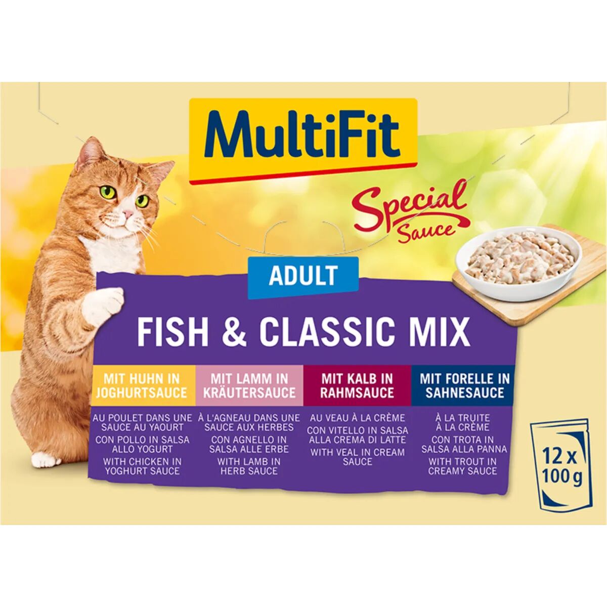 MULTIFIT Sauce Cat Busta Multipack 12x100G PESCE E MIX CARNE
