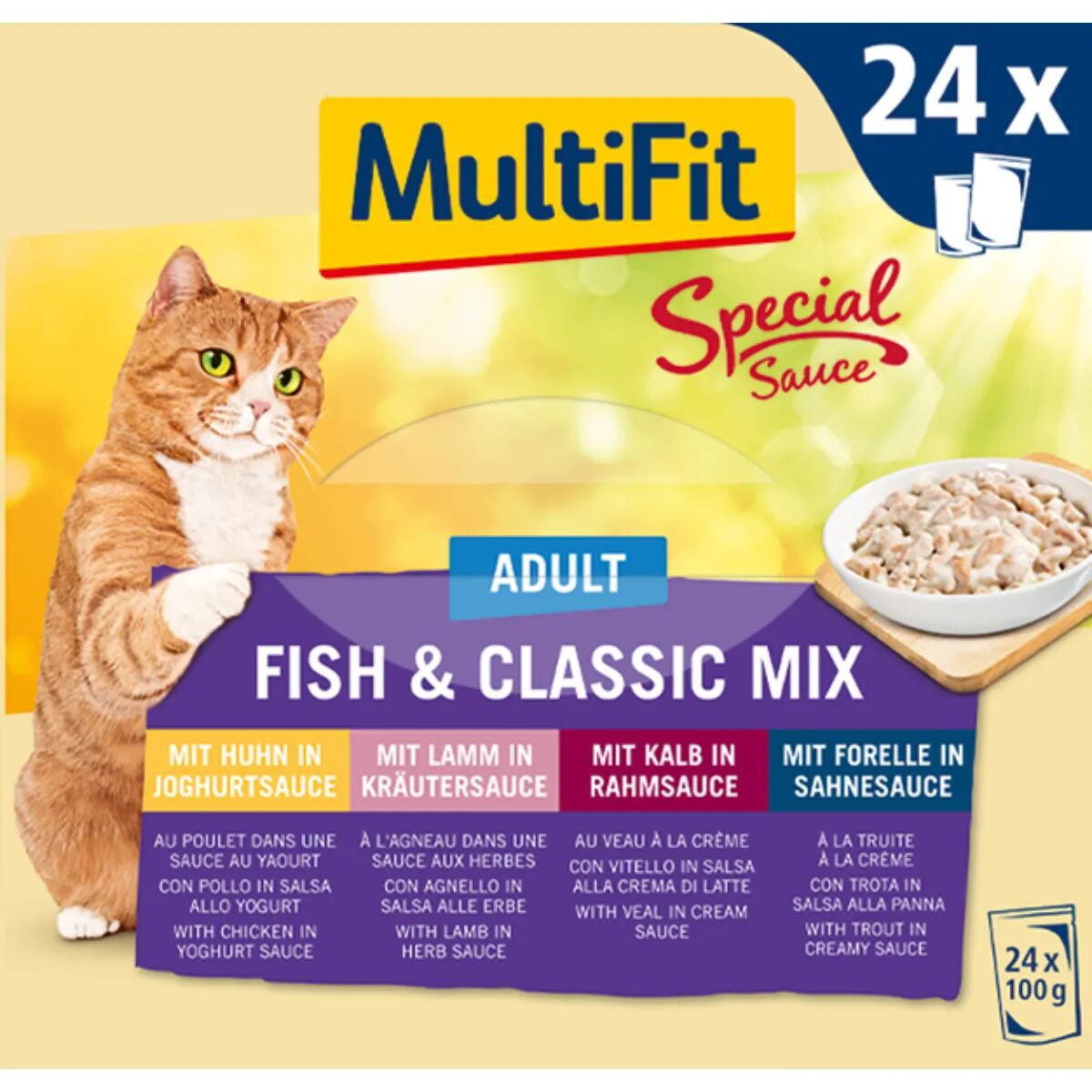 MULTIFIT Sauce Cat Busta Multipack 24x100G PESCE E MIX CARNE