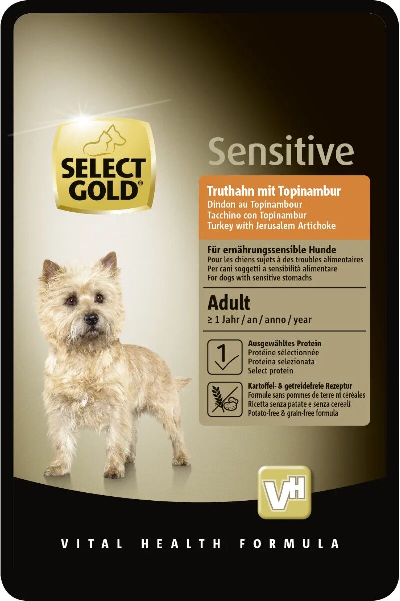 SELECT GOLD Sensitive Dog Busta Multipack 12x100G TACCHINO CON TOPINAMBUR