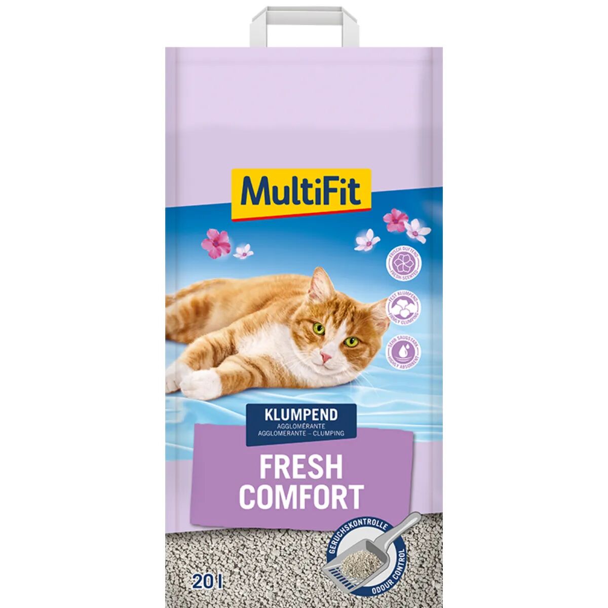 MULTIFIT Lettiera Fresh Comfort Agglomerante 20L