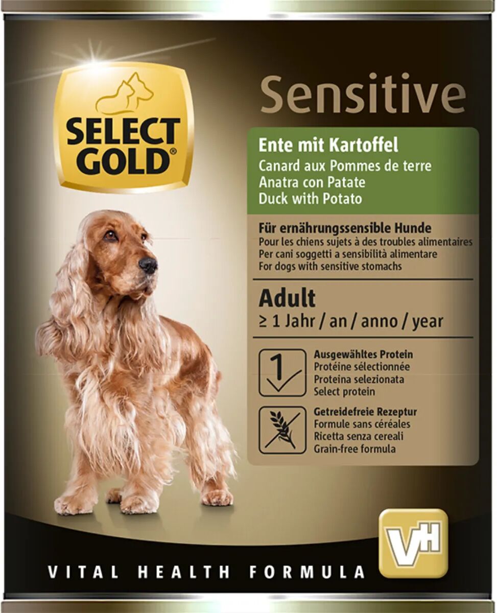 SELECT GOLD Sensitive Dog Lattina 400G ANATRA CON PATATE