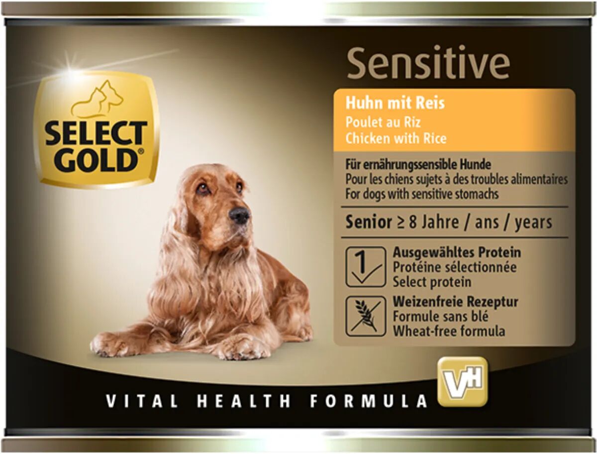 SELECT GOLD Sensitive Dog Senior Lattina Multipack 6x200G POLLO CON RISO