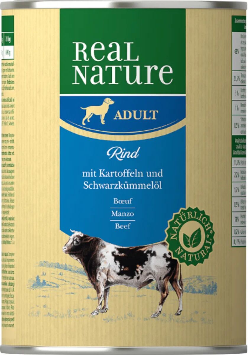 REAL NATURE Dog Lattina 400G MANZO