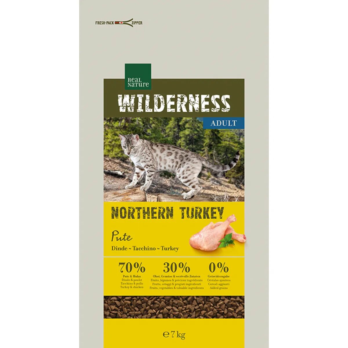 REAL NATURE Wilderness Northern per Gatti Adulti al Tacchino 7KG