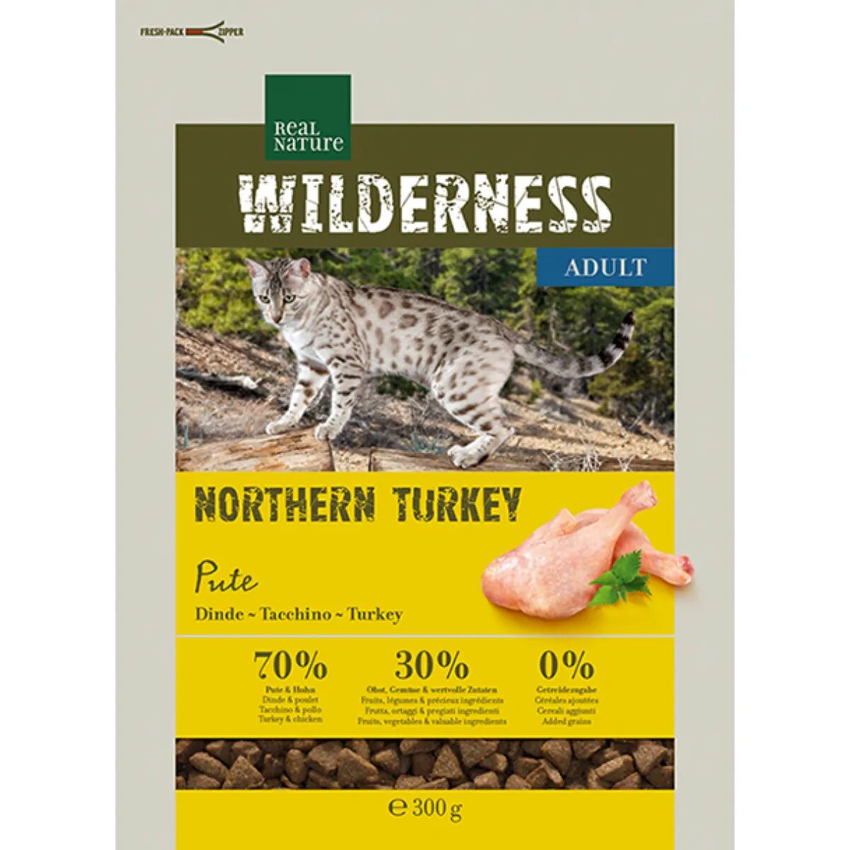 REAL NATURE Wilderness Northern per Gatti Adulti al Tacchino 300G
