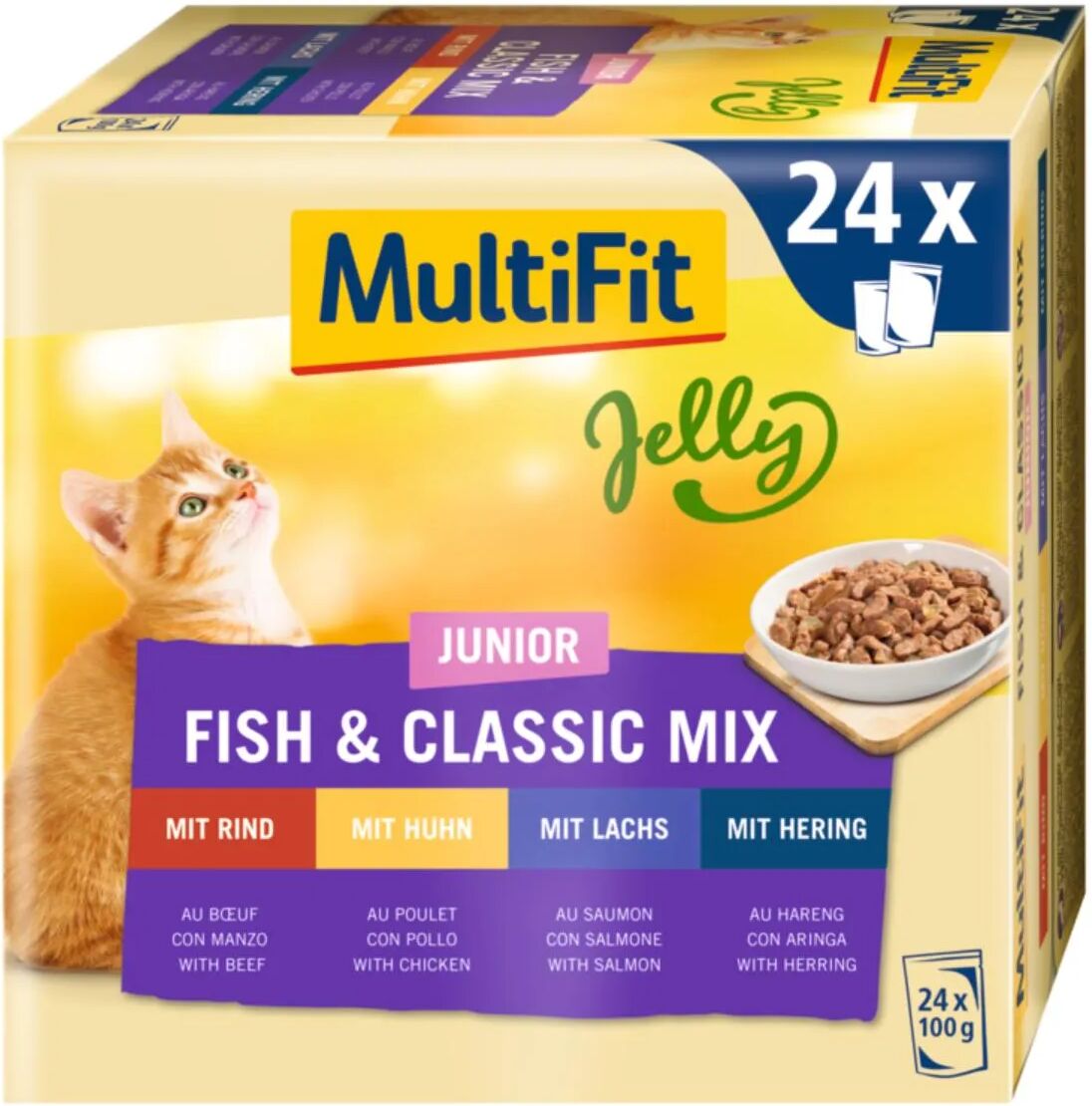 MULTIFIT Jelly Junior Busta Multipack 24x100G MIX CARNE E PESCE