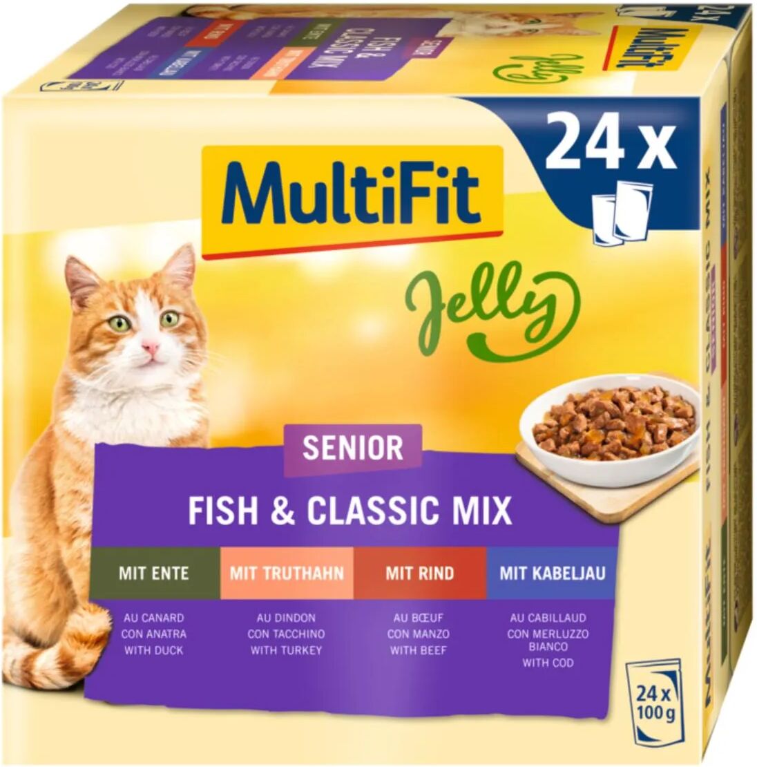 MULTIFIT Jelly Senior Busta Multipack 24x100G MIX CARNE E PESCE