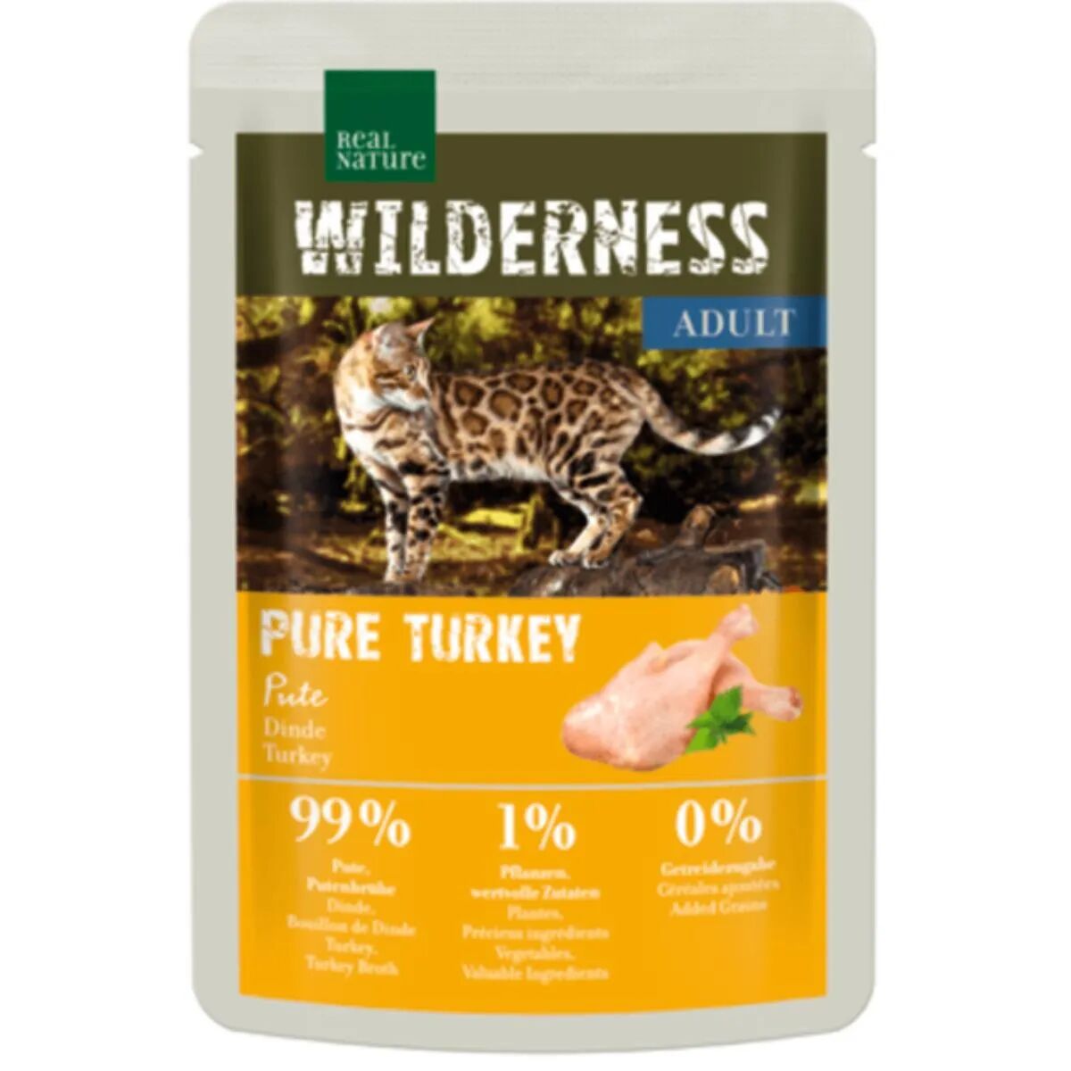 REAL NATURE Wilderness Cat Busta Multipack 12x85G TACCHINO
