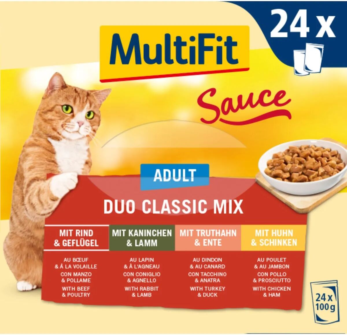 MULTIFIT Sauce Cat Busta Multipack 24x100G MIX CARNE