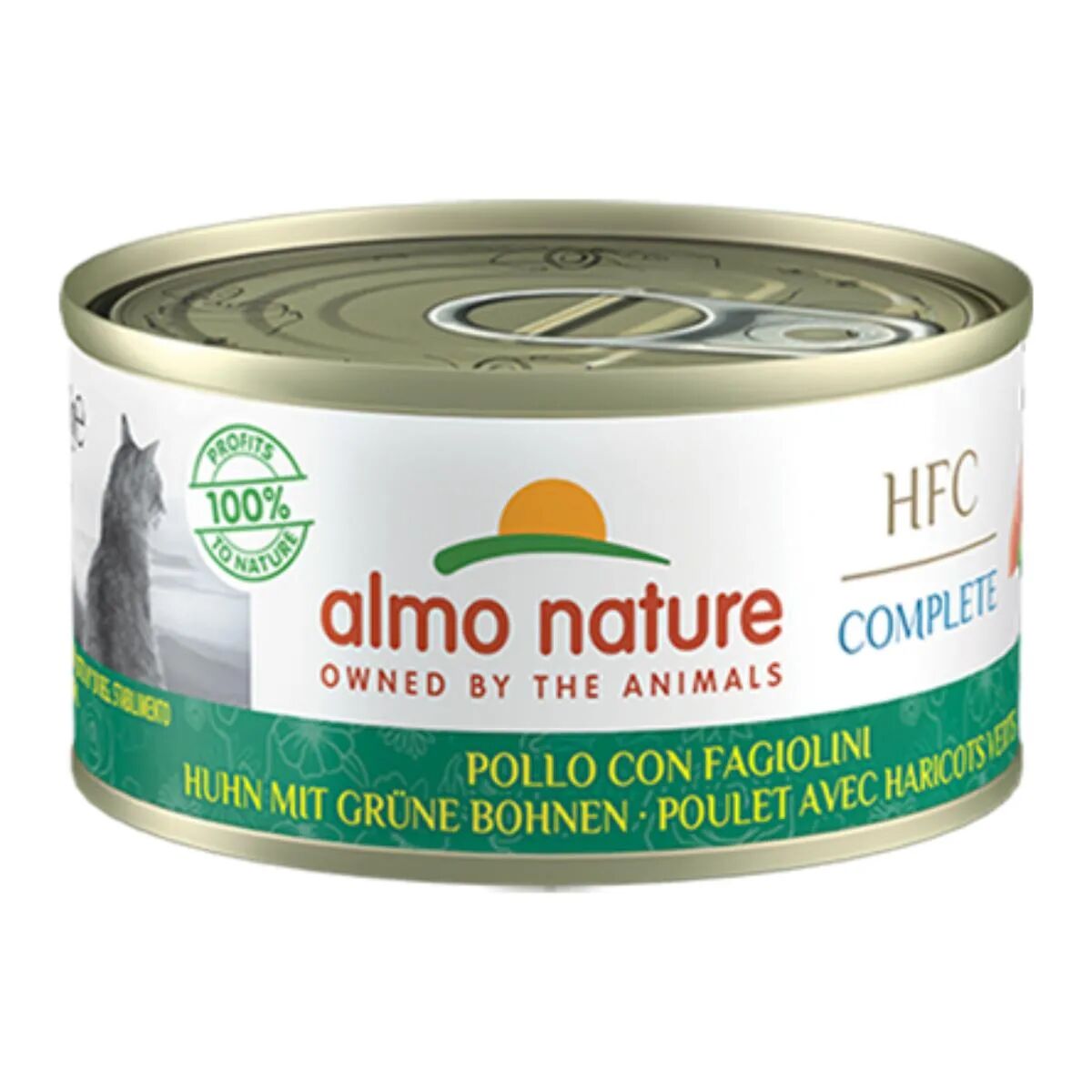 ALMO NATURE HFC Complete Cat Lattina Multipack 24x70G POLLO CON FAGIOLINI