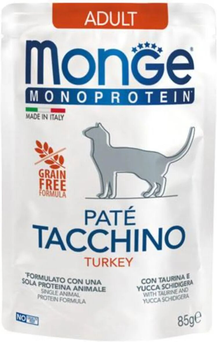 MONGE Monoprotein Cat Busta Multipack  28x85G TACCHINO