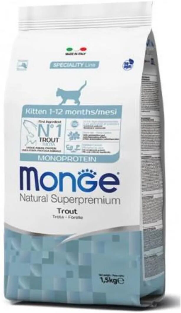 MONGE Gatto Dry Monoproteico Kitten Trota 400G