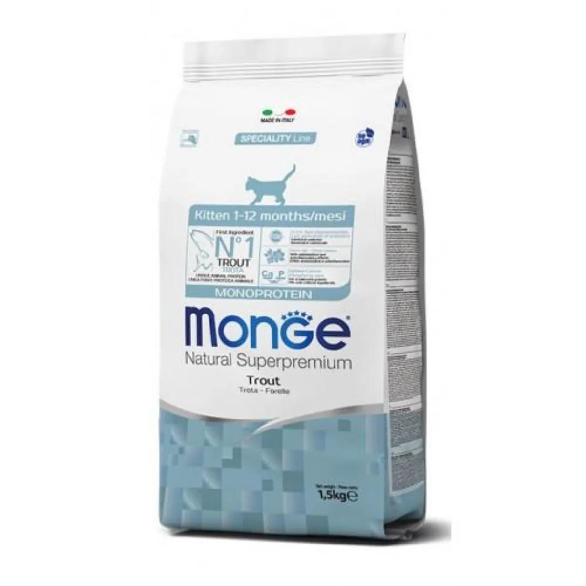 MONGE Gatto Dry Monoproteico Trota Sterilizzata 400G