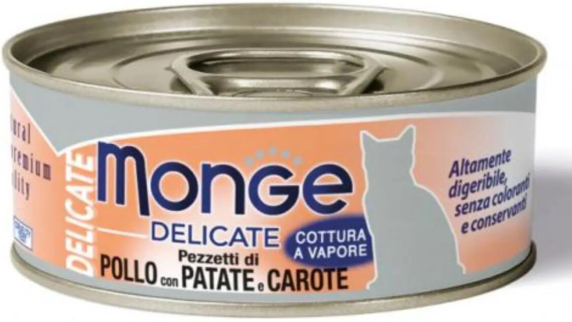 MONGE Delicate Cat Lattina Multipack 24x80G POLLO CON PATATE