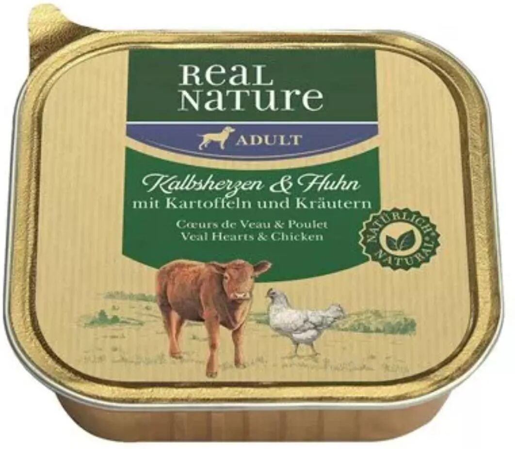 REAL NATURE Dog Vaschetta Multipack 17x100G VITELLO E POLLO