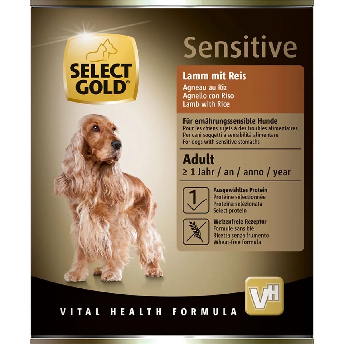 SELECT GOLD Sensitive Dog Lattina 800G AGNELLO CON RISO