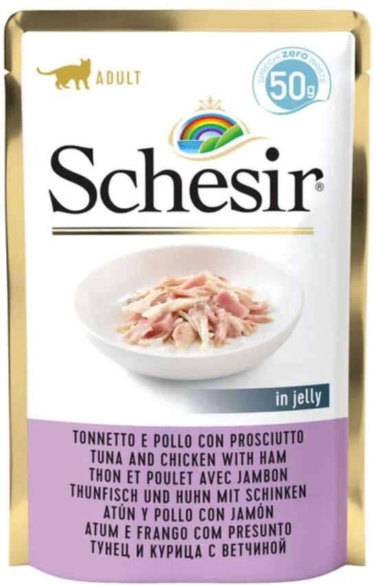 SCHESIR Cat Busta Multipack 30x50G TONNETTO E POLLO CON PROSCIUTTO