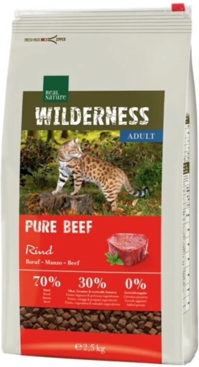 REAL NATURE Wilderness Cat Adult Pure Manzo 2.5KG