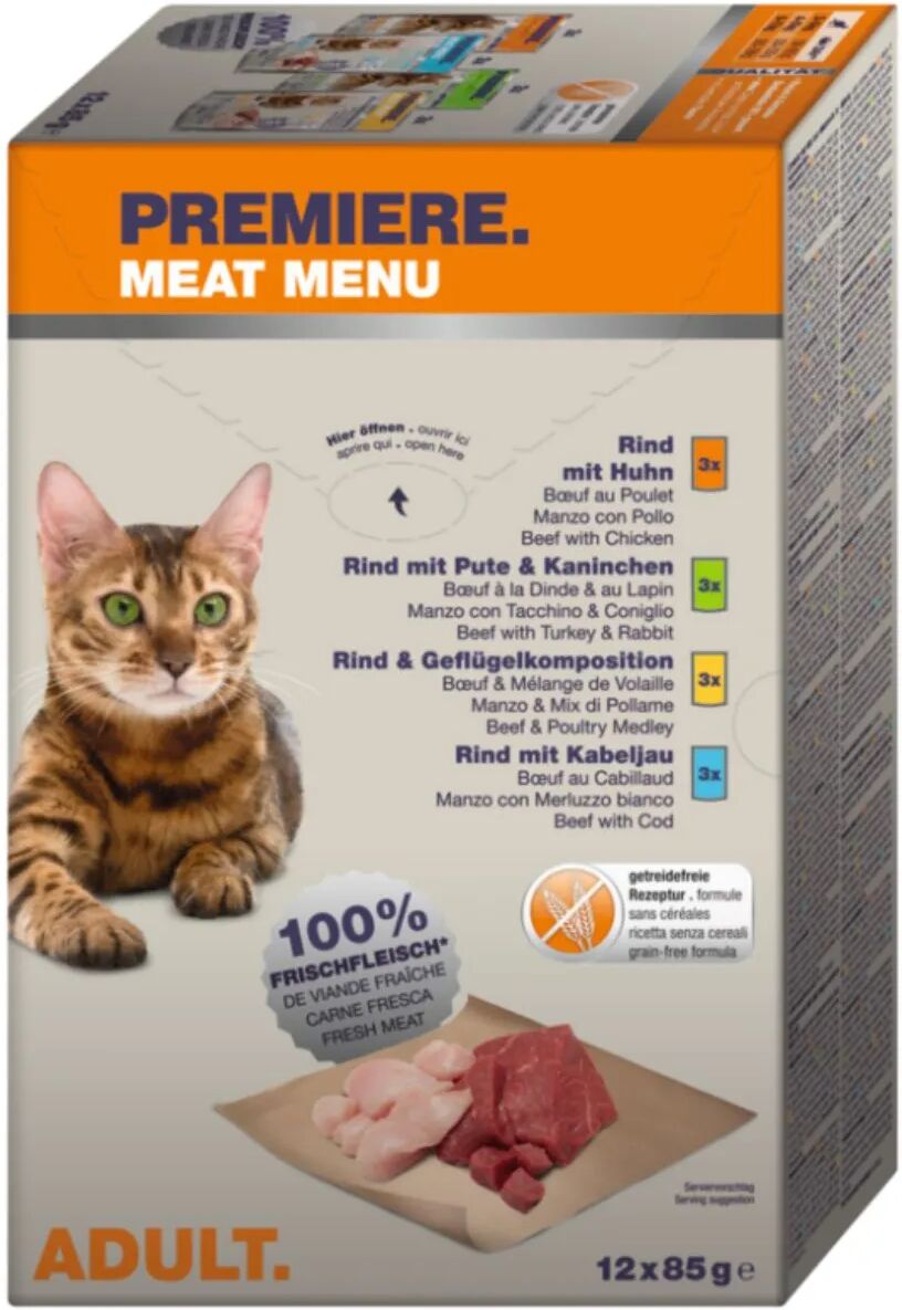 PREMIERE Meat Menu Cat Busta Multipack 12x85G MIX CARNE