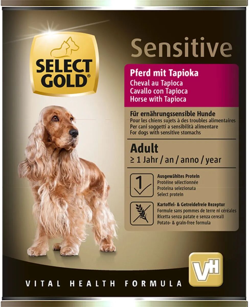 SELECT GOLD Sensitive Dog Lattina 400G CAVALLO CON TAPIOCA