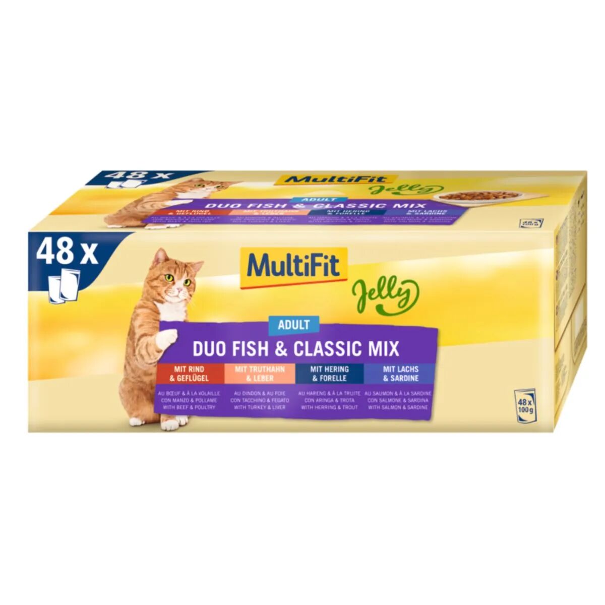 MULTIFIT Jelly Cat Busta Multipack 48x100G MIX CARNE E PESCE