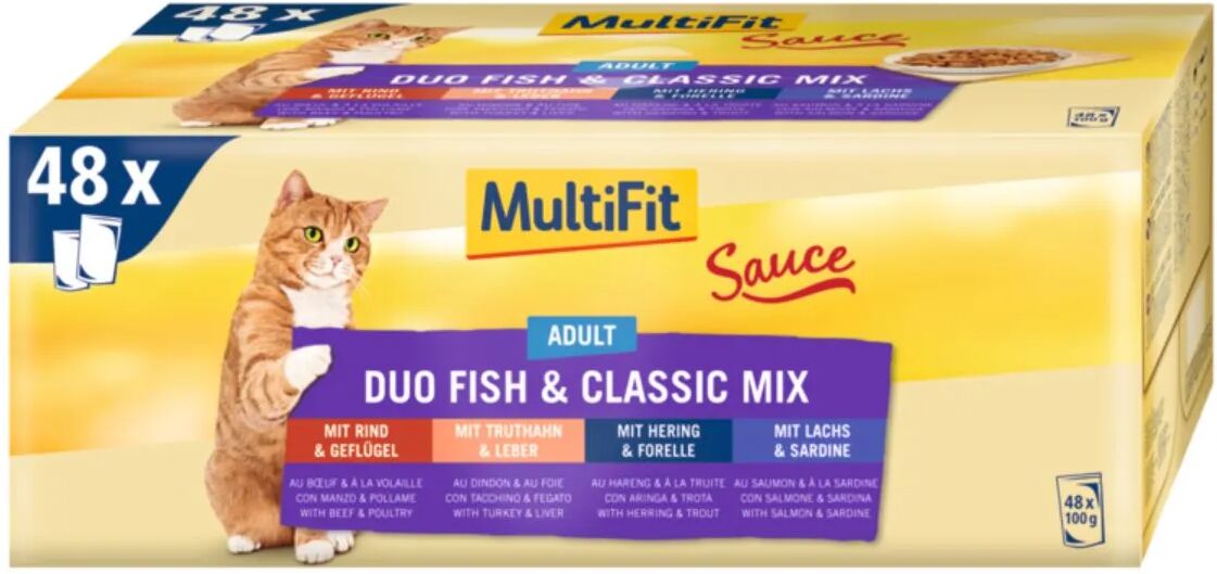 MULTIFIT Sauce Cat Busta Multipack 48x100G MIX CARNE E PESCE