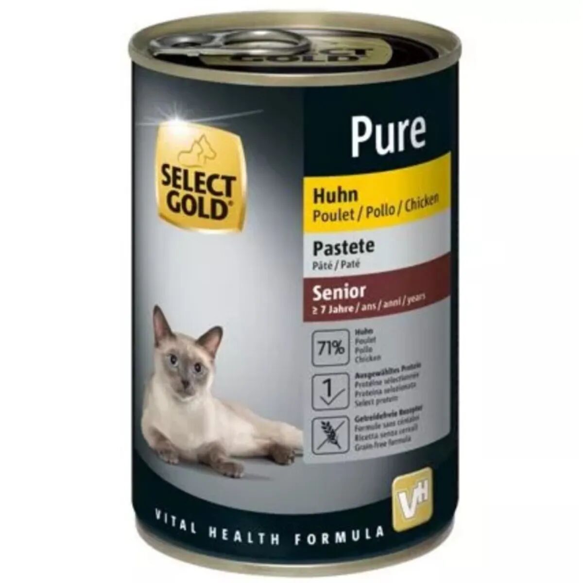 SELECT GOLD Pure Cat Senior Lattina 400G POLLO