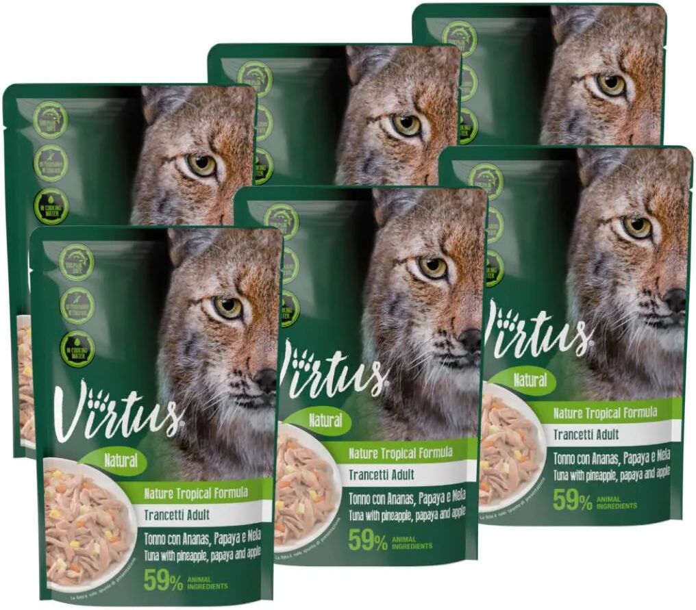 VIRTUS Cat Natural Busta Multipack 6X70G TONNO CON PAPAYA