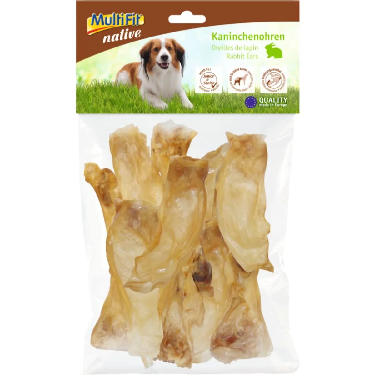 MULTIFIT Native Snack Dog Orecchie Coniglio 100G