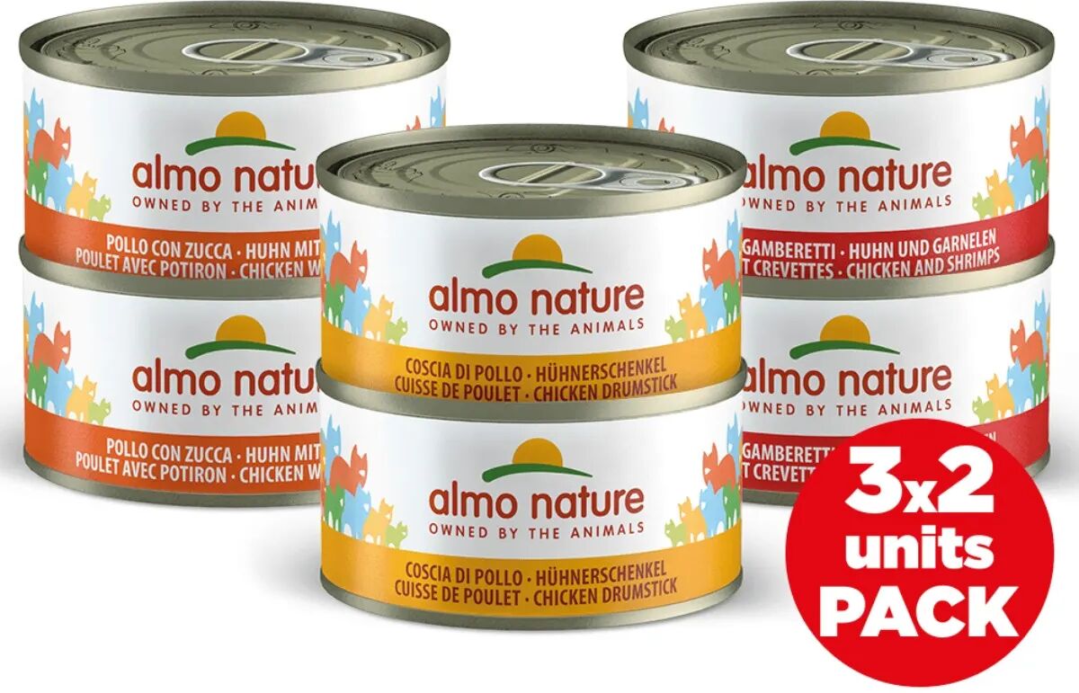 ALMO NATURE Cat Lattina Multipack 6x70G MIX CARNE E PESCE