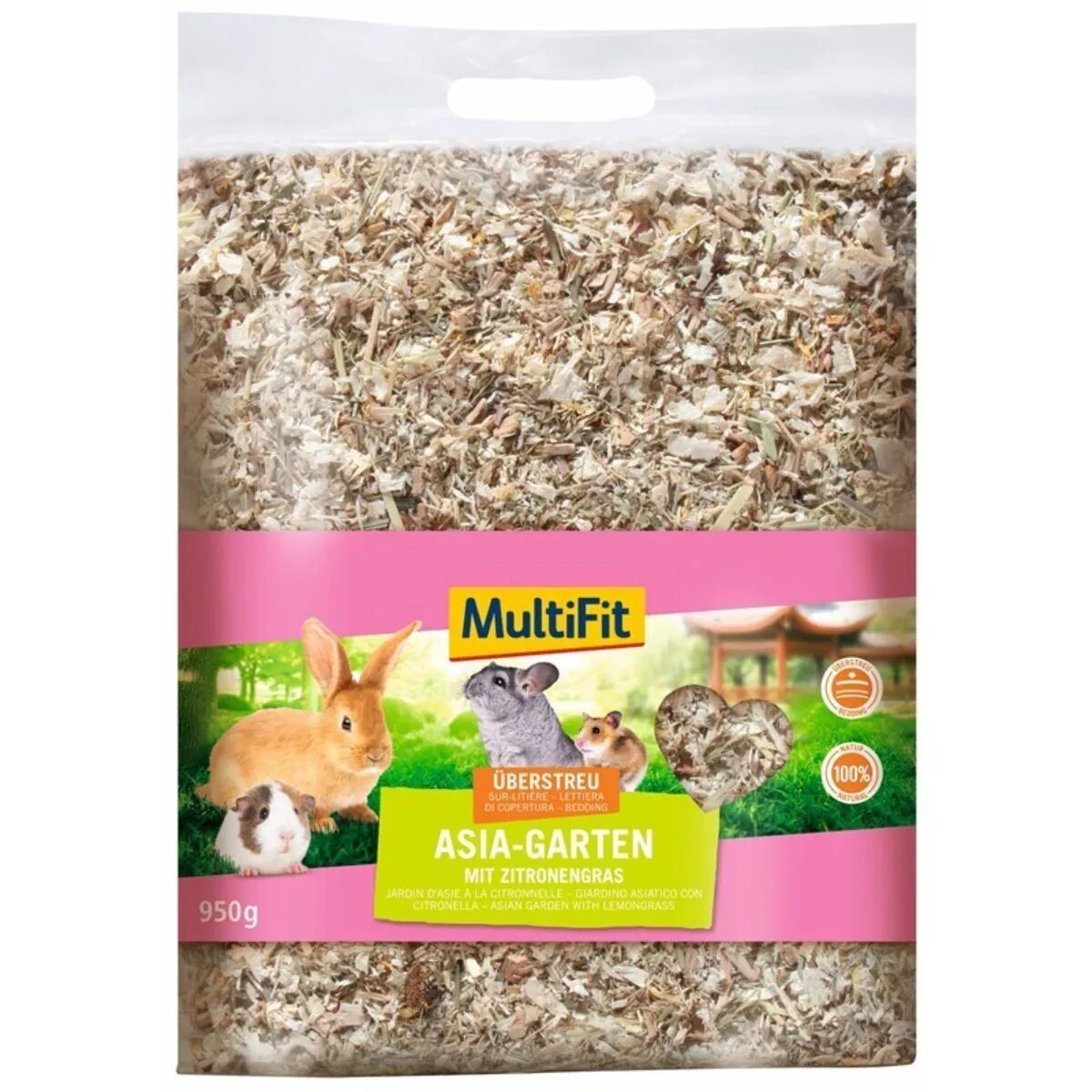 MULTIFIT Lettiera per Roditori Asia Garden 950G