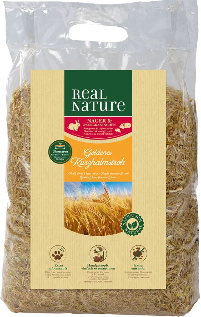 REAL NATURE Lettiera Roditori Paglia Corta 1KG