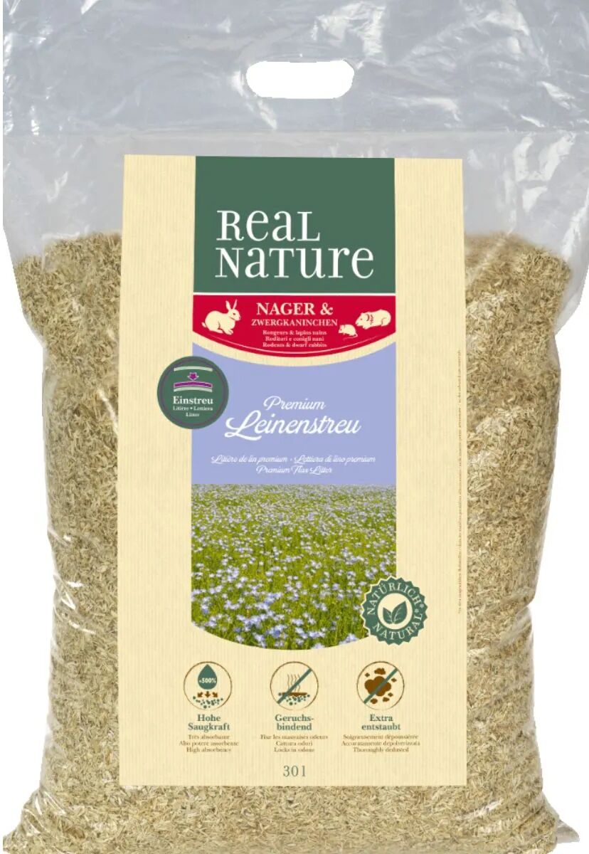 REAL NATURE Lettiera Roditori Lino 30L