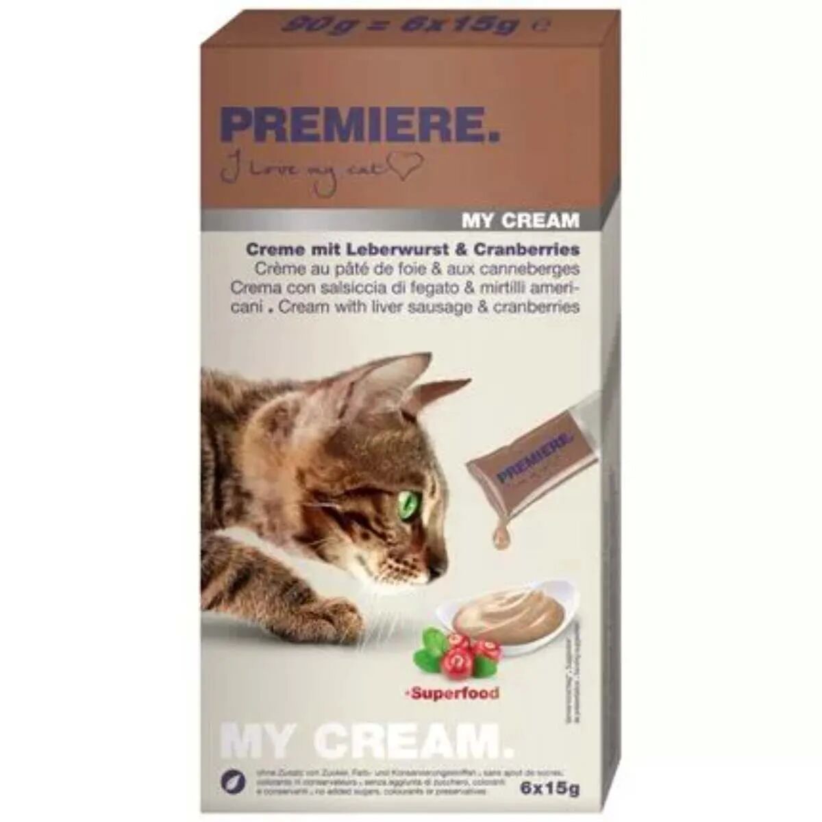 PREMIERE Snack Cat My Cream 15GX6 FEGATO/MIRTILLI