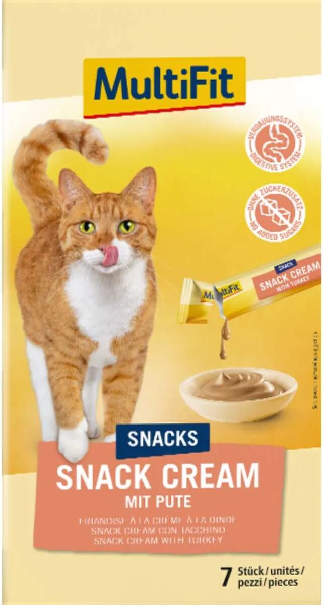 MULTIFIT Snack Cat Crema 7X15G TACCHINO/ERBA GATTA