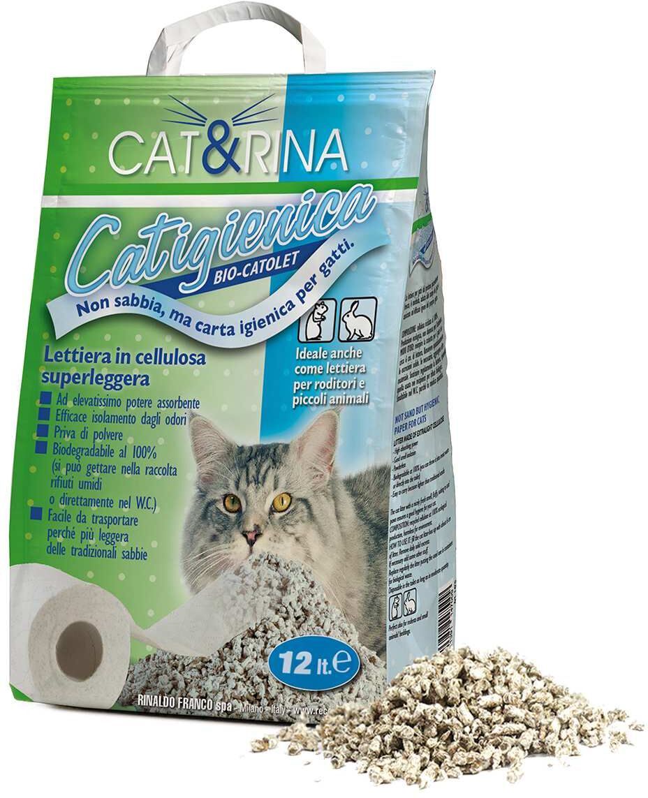 CATRINA Cat&Rina Lettiera in Carta Assorbente 12L