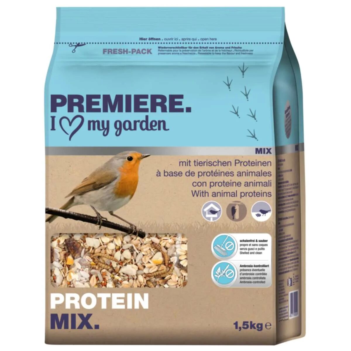 PREMIERE Mangime per Uccelli Mix Proteico 1.5KG