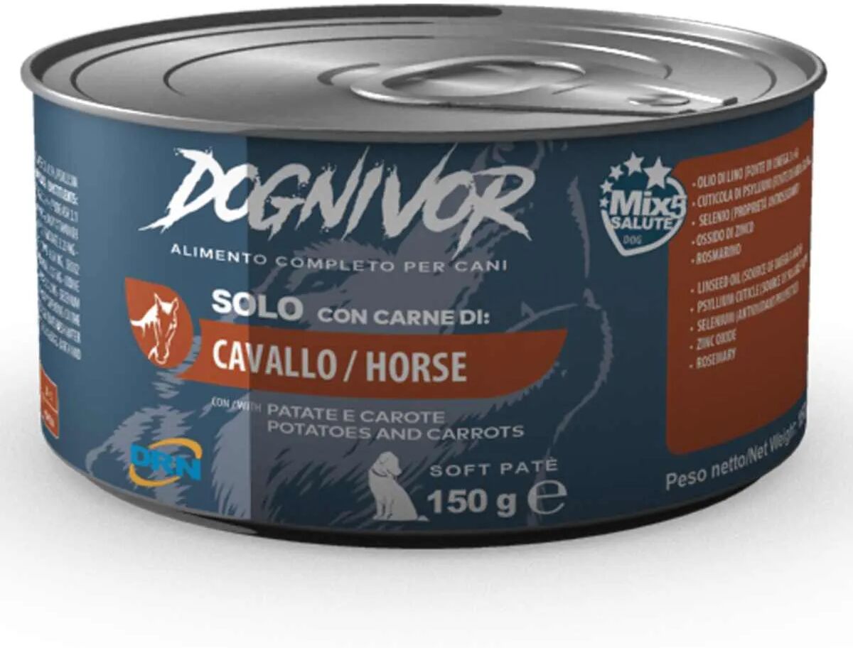 DOGNIVOR Dog Lattina Multipack 12x150G CAVALLO CON PATATE E CAROTE