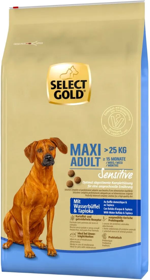 SELECT GOLD Sensitive Maxi Adult con Bufalo e Tapioca 12KG