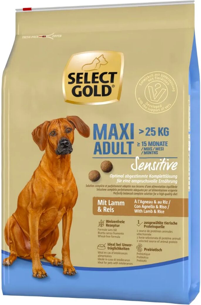 SELECT GOLD Sensitive Maxi Adult con Agnello e Riso 4KG