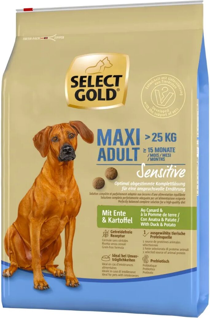 SELECT GOLD Sensitive Maxi Adult con Anatra e Patate 4KG