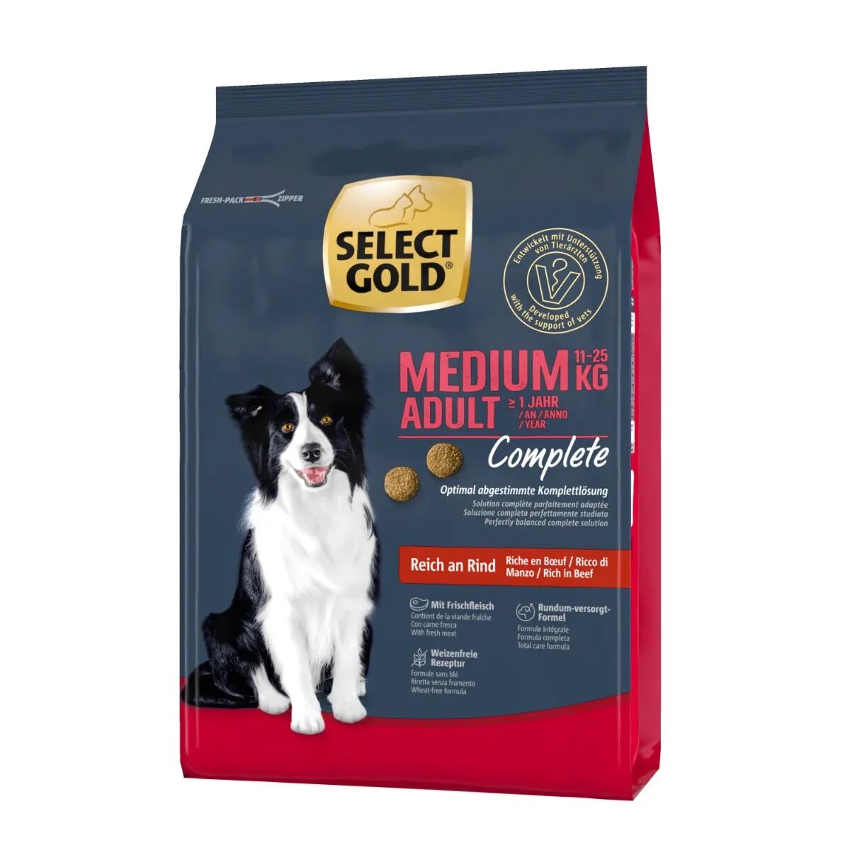 SELECT GOLD Complete Medium Adult con Manzo 1KG