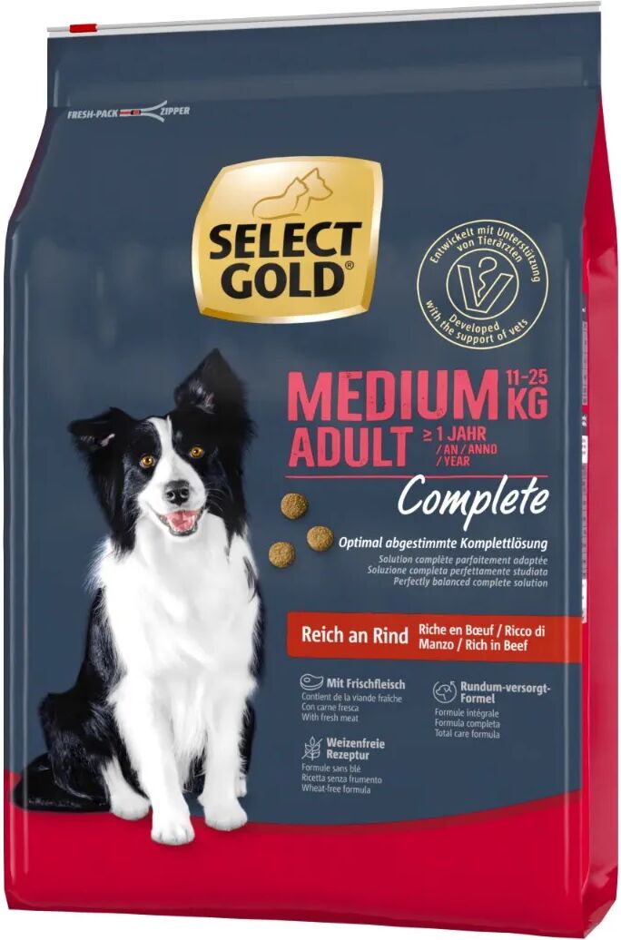 SELECT GOLD Complete Medium Adult con Manzo 4KG