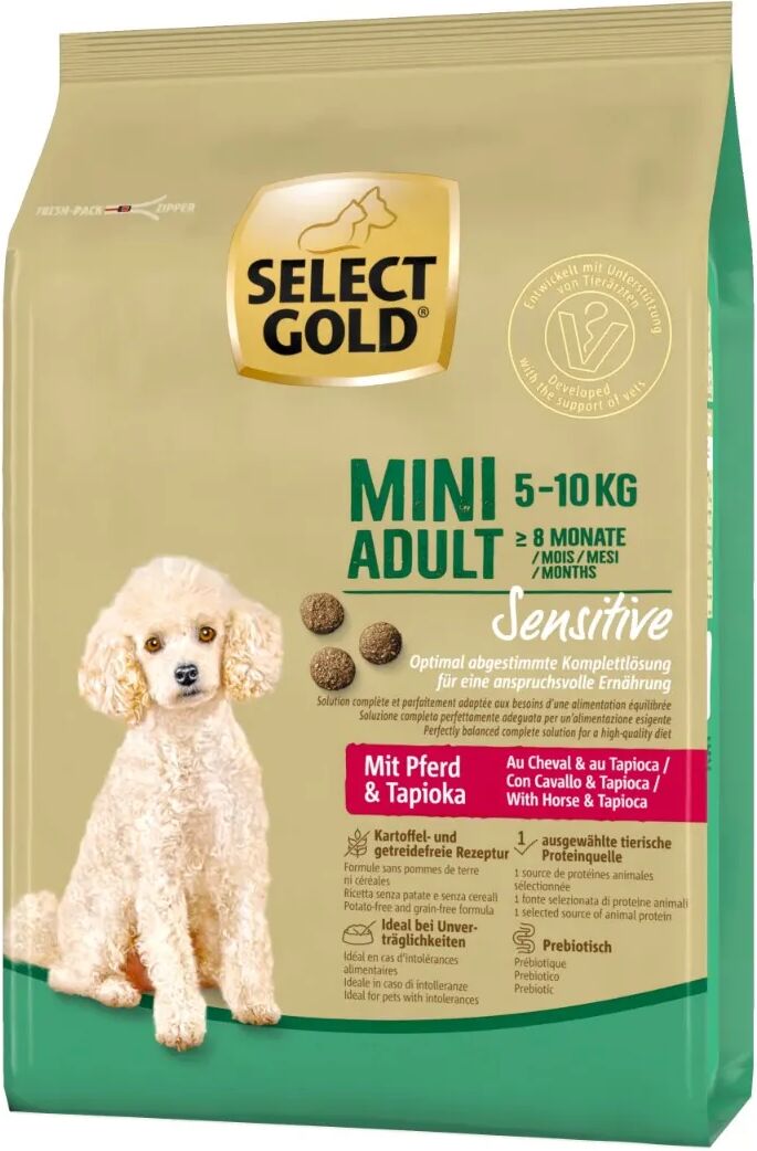 SELECT GOLD Sensitive Mini Adult con Cavallo e Tapioca 1KG