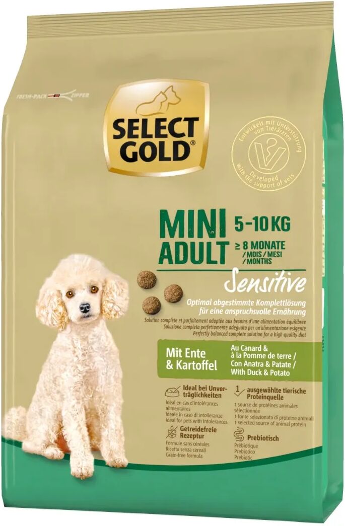 SELECT GOLD Sensitive Mini Adult con Anatra e Patate 1KG